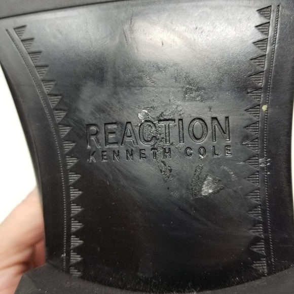 REACTION Kenneth Cole Black Leather Men's Dress Shoes Style 20724 Size 11 - Picture 11 of 12